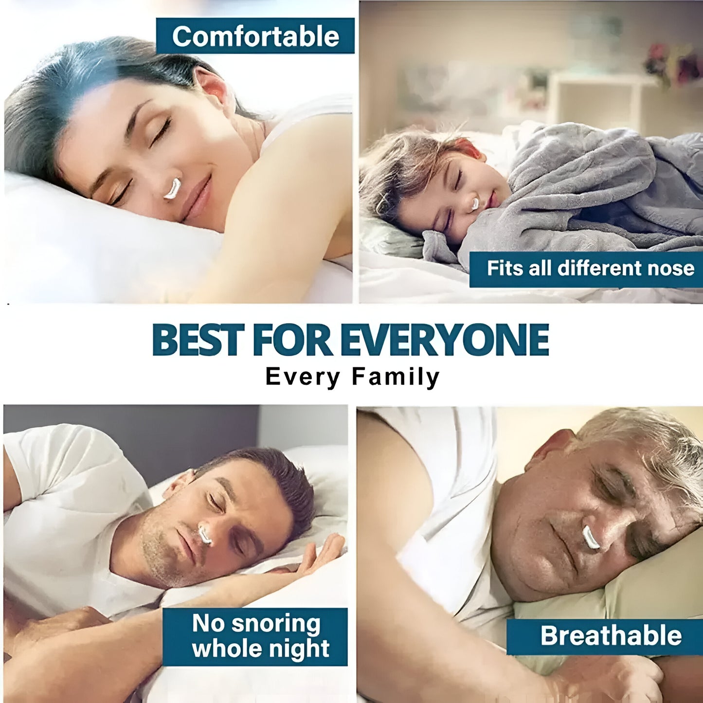 SnoreFree™ anti-snore ring with carrying case – reusable and ergonomic design for better sleep.
